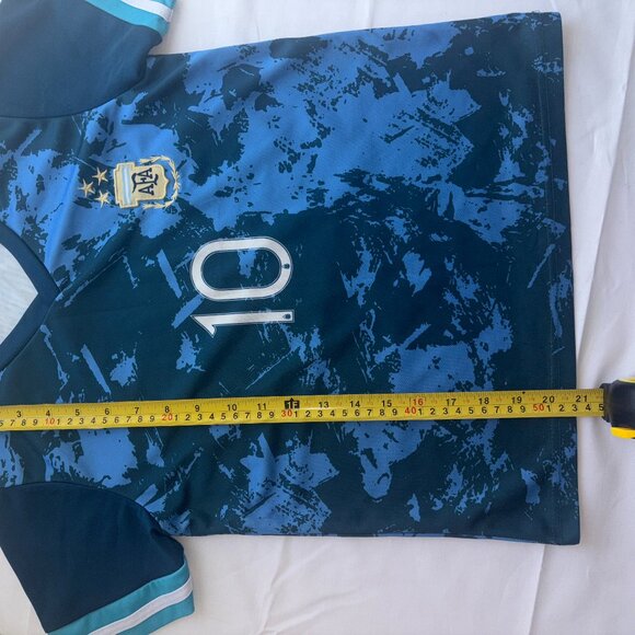 Messi 2021 Argentina #10 Leo Copa-American Away Kids Soccer Jersey Size 24 (6-7) - Picture 6 of 8